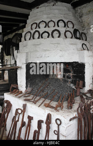 Old Blacksmiths Forge, Eastham C.P. Wirral, UK Stock Photo