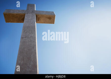 Big Cross at Mount Filerimos on the Island of Rhodes, Greece Stock Photo