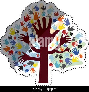 Human hand symbol icon vector illustration graphic design Stock Vector