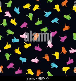 Like hand icon colorful pattern Stock Vector