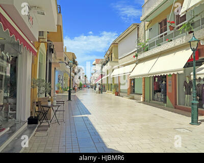 Shops in Argostoli Town, Kefalonia, Greece Stock Photo