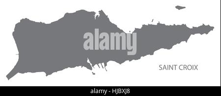 Saint Croix map design. Shape of the island with beautiful geometric ...