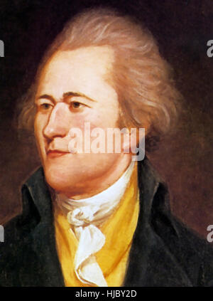 ALEXANDER HAMILTON (1755 ? - 1804) one of the Founding Fathers of the United States Stock Photo