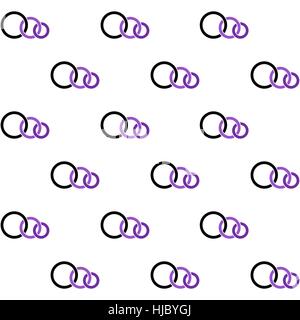 Simple interlocking / overlapping circles pattern on white - seamless, repeating, tile, vector Stock Vector