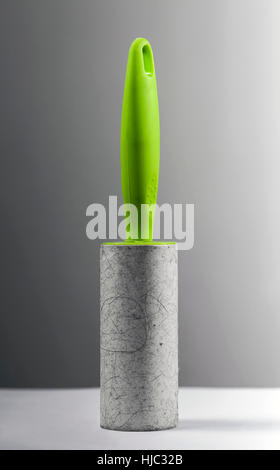 Dirty lint roller with cat hair. Stock Photo