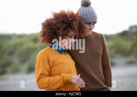 Portrait of loving multi-ethnic couple Stock Photo