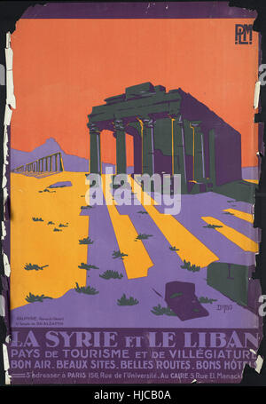 Syrie 1920 La Syrie et le Liban - Vintage travel poster 1920s-1940s Stock Photo ...
