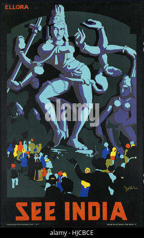 Vintage 1920s Travel Poster - See India, ca. 1920 Stock Photo - Alamy