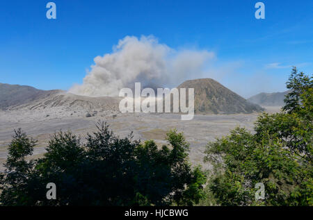 Gunung Bromo, volcano in Tengger, Java, Indonesia. Stock Photo