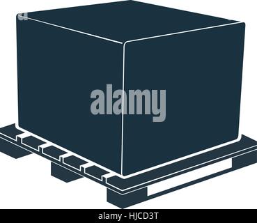 The pallet for transport and storage crates, boxes. Vector illustration. Stock Vector