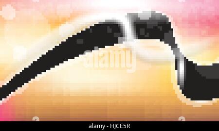 Digital vector abstract empty light brown background with red ribbon, bubbles and light waves. Ready for product placement and infographic, ads, print Stock Vector
