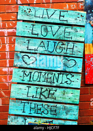 Art works in Behhive Street of Brixton - London, England UK Stock Photo