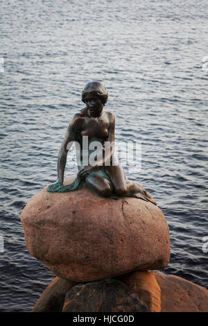 The famous little mermaid statue. Copenhagen, Denmark.