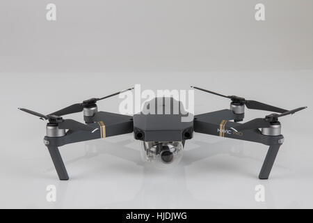 DJI's Mavic Pro Drone photographed in a studio in Central London. Stock Photo
