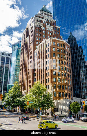 The 1930 Art Deco styled Marine Building at 355 Burrard Street, Vancouver, British Columbia, Canada Stock Photo