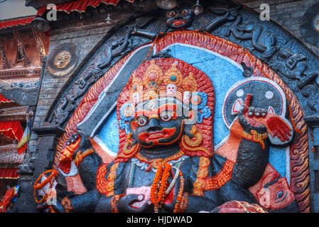 Kali statue in Kathmandu in the central square. Stock Photo