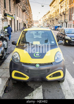 Share and go car rental service, Milan, Italy Stock Photo