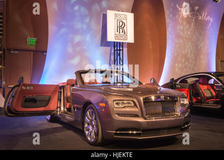 Rolls Royce Wraith car at The Gallery, part of the North American International Auto Show (NAIAS). Stock Photo