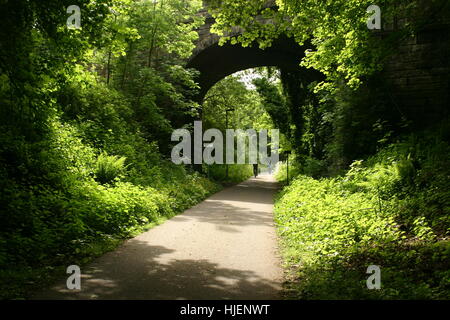 Architecture and nature parks in Edinburgh, Scotland, UK Stock Photo