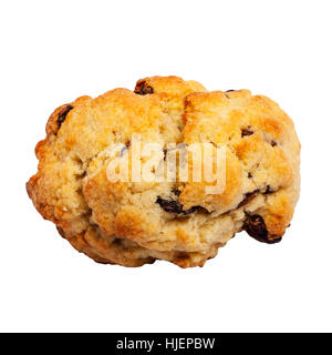 A home made rock cake on a white background Stock Photo