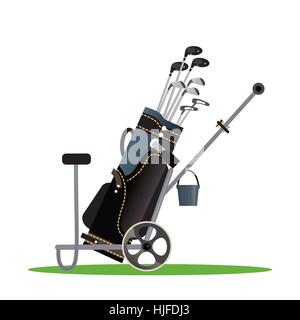 Golf Clubs Bag . Vector Stock Vector