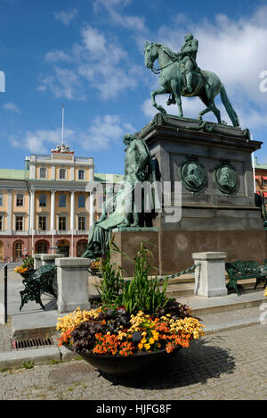 monument, sweden, stockholm, stockhom, statue, blue, house, building, city, Stock Photo