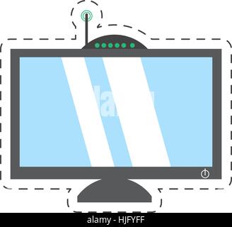 computer moden antena signal vector illustration eps 10 Stock Vector