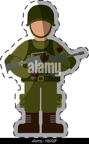 soldier army related icons image vector illustration design Stock ...