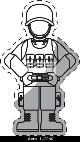 soldier army related icons image vector illustration design Stock ...
