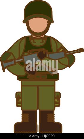 soldier army related icons image vector illustration design Stock ...