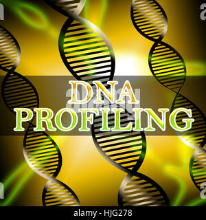 Dna Profiling Helix Shows Genetic Fingerprinting 3d Illustration Stock Photo