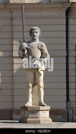 Magdeburger Roland, Roland statue, Old Town Hall, Magdeburg, Saxony-Anhalt, Germany Stock Photo