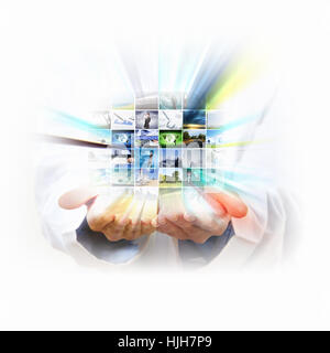 Abstract image of media streams. Symbol of the Internet and contemporary television Stock Photo