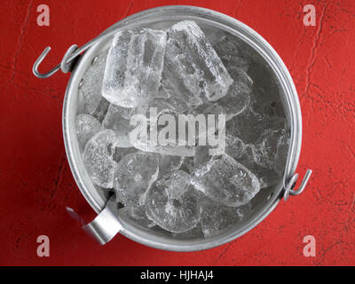 ice bucket on the table Stock Photo