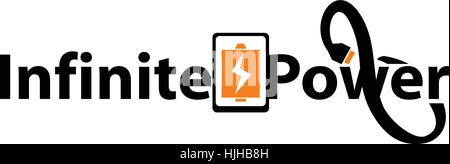 Bolt Electricity Center Infinity Stock Vector