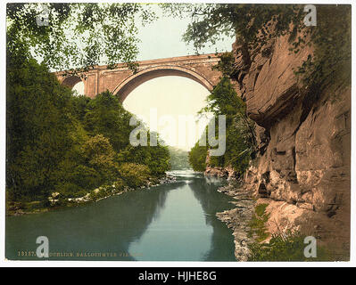 Ballochmyle Viaduct, Mauchline, Scotland  - Photochrom XIXth century Stock Photo