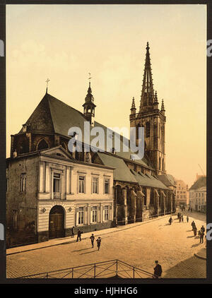 St. Gertrude Church, Louvain, Belgium  - Photochrom XIXth century Stock Photo