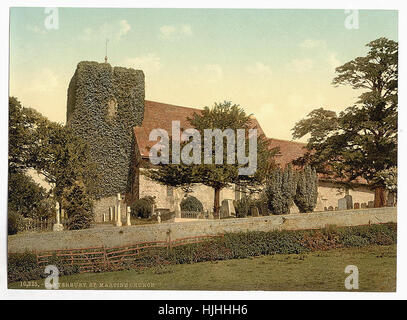 St. Martin's Church, Canterbury, England   - Photochrom XIXth century Stock Photo