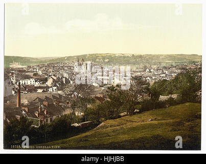 Truro, general view, Cornwall, England   - Photochrom XIXth century Stock Photo