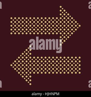 Fine Vector Dotted Arrows Stock Vector
