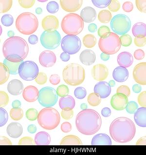 Seamless Colorful Bubbles Pattern Stock Vector