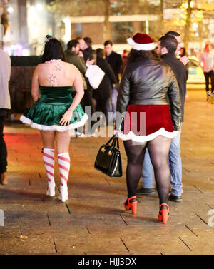 Christmas revellers get into the festive spirit and enjoy a night out