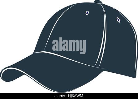 A cap with a visor for protection from the sun. Vector illustration. Stock Vector