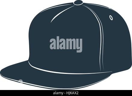 A cap with a visor for protection from the sun. Vector illustration. Stock Vector