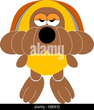 The little soft toy dog. Vector illustration. Stock Vector