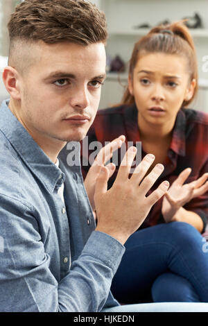 Teenage Couple Having Relationship Difficulties Stock Photo