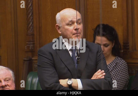 Conservative MP Iain Duncan Smith speaks in the House of Commons, London, after the Government's defeat in a historic court battle over Brexit. Stock Photo