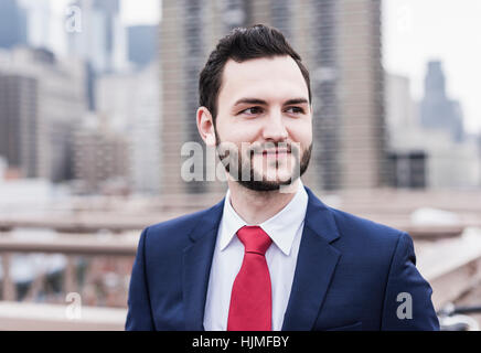 USA, New York City, portrait of confident businessman Stock Photo