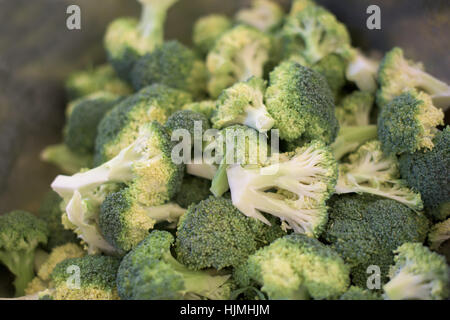 Broccoli pieces, ready for cooking Stock Photo