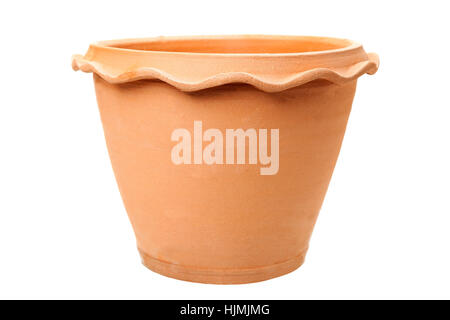 Clay Pot isolated on white background Stock Photo